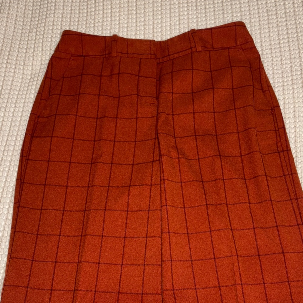 Worthington Rust Red Windowpane Dress Pants